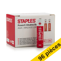 Offre : 4x Staples PowerX MN2400 Micro piles AAA 24 pièces 390694