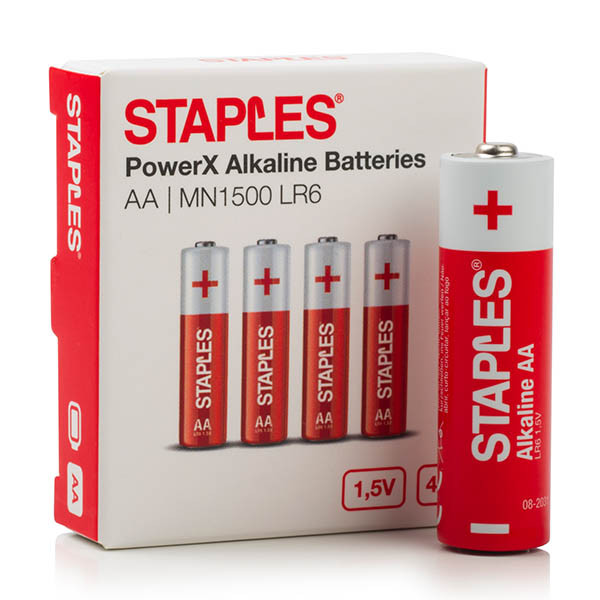 Staples PowerX MN1500 Penlite pile AA (4 pièces) 390686 - 1