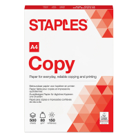 Staples papier d'impression ramette de 500 feuilles A4 - 80 g/m² 390011