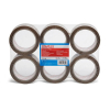 Staples ruban d'emballage 50 mm x 66 m (6 rouleaux) - marron