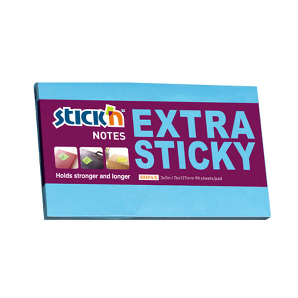 Stick'n ​​​​​​​Stick'n notes extra collantes 76 x 127 mm - bleu 21677 201707 - 1