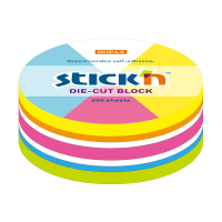 Stick'n Die-Cut cercle mix fluo 61 x 70 mm (250 feuilles) 21830 201734