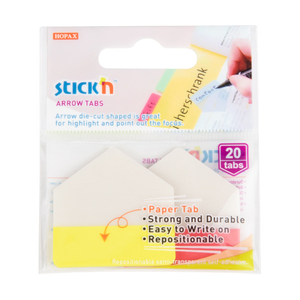 Stick'n Die-Cut flèches index 38 x 38 mm (20 onglets) - jaune/rouge 26062 201737 - 1