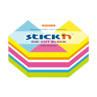 Stick'n Die-Cut hexagon mix fluo 61 x 70 mm (250 feuilles) 21827 201733