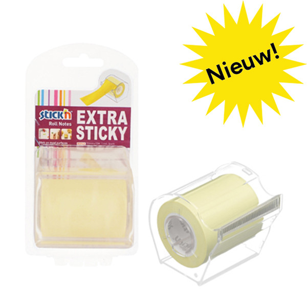 Stick'n Roll notes extra collantes en dévidoir 50 mm x 10 m - jaune pastel 21690 201769 - 1