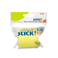 Stick'n Roll notes recharge 50 mm x 10 m - jaune fluo
