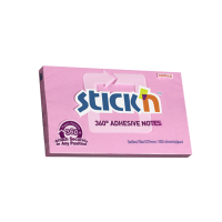 Stick'n bloc-notes bord adhésif 360 degrés 76 x 127 mm (100 feuilles) - rose 21558 201759