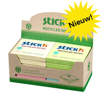 Stick'n blocs-notes recyclés 76 x 76 mm (12 pièces) - 4x assorti pastel 21433 201853