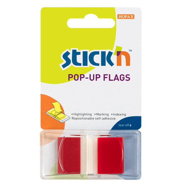 Stick'n index classiques 45 x 25 mm (50 onglets) - rouge 26021 400891 - 1