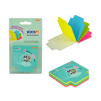 Stick'n marque-pages lignés 70,2 x 70,2 mm (100 feuilles) - couleurs variées fluo 21560 201748