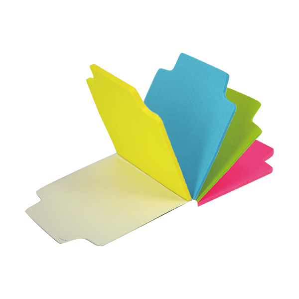 Stick'n marque-pages lignés 70,2 x 70,2 mm (100 feuilles) - couleurs variées fluo 21560 201748 - 2