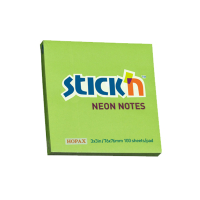 Stick'n notes 76 x 76 mm - vert fluo 21167 201717