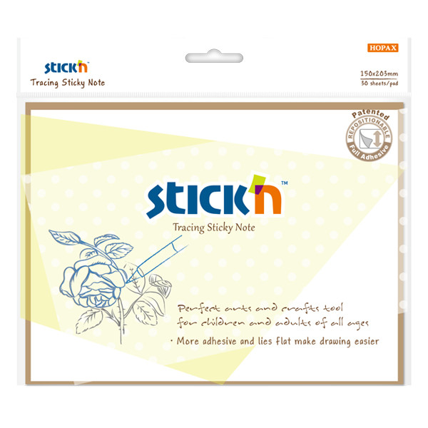Stick'n notes autocollantes 150 x 203 mm (30 feuilles) - transparent 21820 400896 - 1