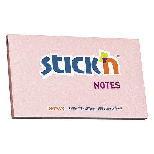 Stick'n notes autocollantes 76 x 127 mm - rose 21154 201740 - 1