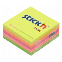 Stick'n notes autocollantes bloc cube mini 51 x 51 mm - assortiment fluo 21203 201741