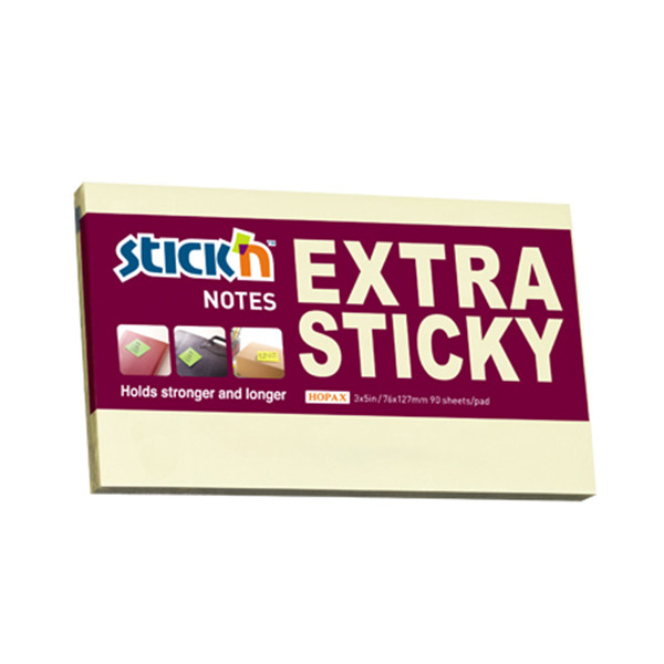 Stick'n notes extra collantes 76 x 127 mm - jaune pastel 21664 201704 - 1