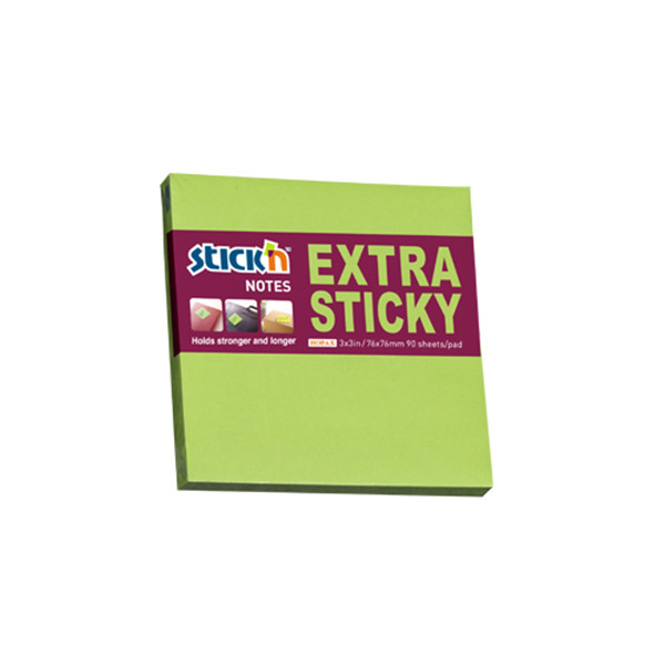 Stick'n notes extra collantes 76 x 76 mm - vert 21672 201702 - 1