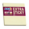 Stick'n notes extra collantes 76 x 76 mm (90 feuilles) - jaune pastel