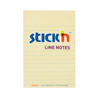 Stick'n notes lignées 102 x 152 mm - jaune pastel 21056 404014