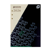 Success A5/Executive agenda journalier avec répartition par demi-heure 2026 recharge (1 jour par page) 4 langues - crème 262576