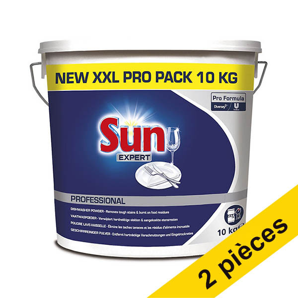 Offre : 2x Sun Professional Expert poudre lave-vaisselle (10 kg) SSU00260 - 1