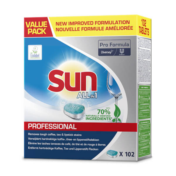 Sun Pro Formula All-in-1 tablettes pour lave-vaisselle (102 lavages) SSU00118 - 1