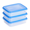 Sunware Club Cuisine boîtes de congélation 0,7 litre (3 pièces) - transparent/bleu