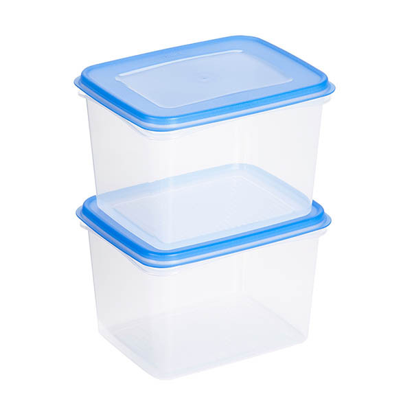 Sunware Club Cuisine boîtes de congélation 1,9 litre (2 pièces) - transparent/bleu 216822 - 1