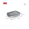 Sunware Club Cuisine boîtes de congélation avec clips 0,7 litre (3 pièces) - transparent/gris 216817 - 2
