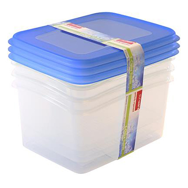 Sunware Club Cuisine set de boîtes de congélation transparentes 1,5 litre - bleu 76700663 216783 - 4