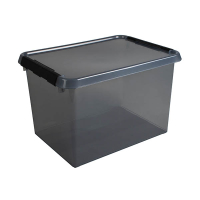 Sunware Comfort Line boîte de rangement transparente 22 litres - gris/noir 200473