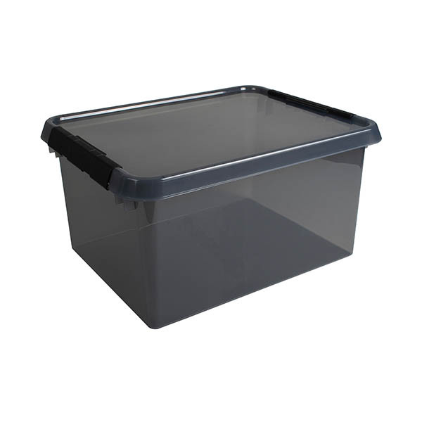Sunware Comfort Line boîte de rangement transparente 36 litres - gris/noir 200474 - 1