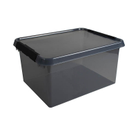 Sunware Comfort Line boîte de rangement transparente 36 litres - gris/noir 200474