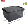 Sunware Comfort Line boîte de rangement transparente 36 litres - gris/noir 200474 - 2