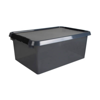 Sunware Comfort Line boîte de rangement transparente 45 litres - gris/noir 200477