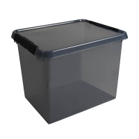 Sunware Comfort Line boîte de rangement transparente 52 litres - gris/noir 200475