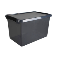 Sunware Comfort Line boîte de rangement transparente 62 litres - gris/noir 200478
