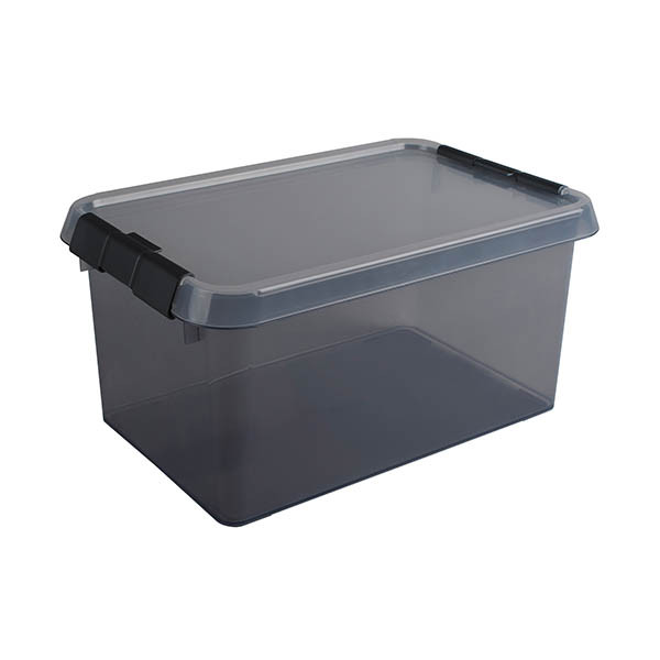 Sunware Comfort Line boîte de rangement transparente 6 litres - gris/noir 200471 - 1