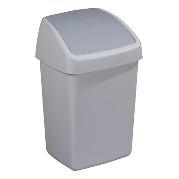 Sunware Delta poubelle avec couvercle basculant (10 litres) - gris 13301025 400712 - 1