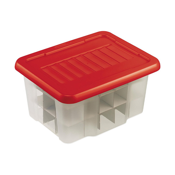 Sunware Nesta boîte de rangement transparente pour décorations de Noël 24 litres (45 boules de Noël) 52001005 216575 - 1