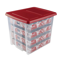 Sunware Nesta boîte de rangement transparente pour décorations de Noël 45 litres (64 boules de Noël) 36111705 216574