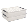 Sunware Q-line boîte de rangement à roulettes 60 litres - transparent 75700609 216760 - 3