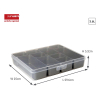 Sunware Q-line boîte de rangement avec 10 godets 3,6 litres - transparent 83910409 216764 - 2