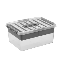 Sunware Q-line boîte de rangement avec insert 15 litres - transparent 79400409 216761