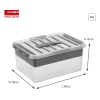 Sunware Q-line boîte de rangement avec insert 15 litres - transparent 79400409 216761 - 2
