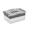 Sunware Q-line boîte de rangement avec insert 15 litres - transparent 79400409 216761 - 1