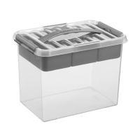 Sunware Q-line boîte de rangement avec insert 9 litres - transparent 79300409 216762