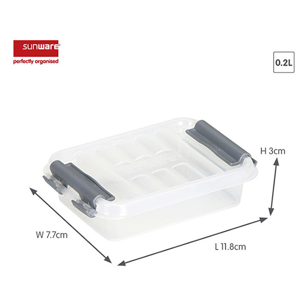 Sunware Q-line boîte de rangement transparente 0,2 litre 83201209 216524 - 2