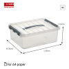 Sunware Q-line boîte de rangement transparente 12 litres 78600609 216531 - 2