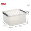 Sunware Q-line boîte de rangement transparente 36 litres 78500609 216536 - 2